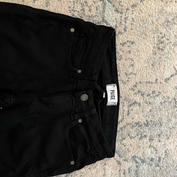 PAIGE Verdugo Ankle in Black Overdye w Knee Slash Size: 24 - Picture 5 of 8